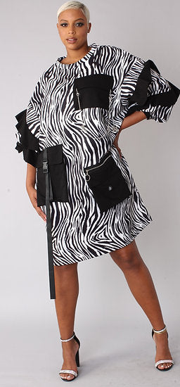 Zebra Print Top - Size 2X