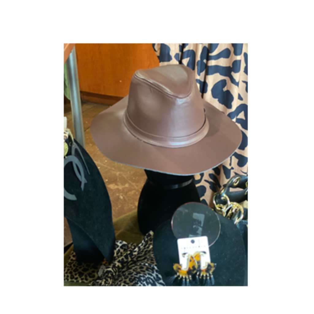 Fedora Faux Leather Fashion Hat