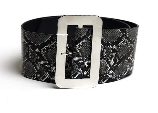 Faux Snake Skin Wide Belt